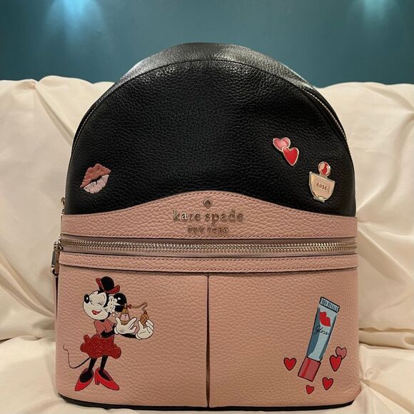 Kate Spade X Disney Minnie Mouse Limited Edition Medium Leather Backpack EUC - Picture 1 of 8